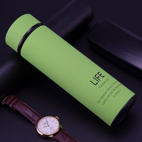 Fashionable stainless steel frosted thermos cup