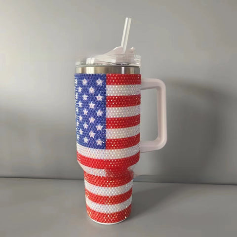 Stars And Stripes Flag Cup Stainless Steel Thermos Cup